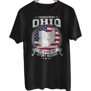 Youngstown Ohio é onde minha história começa, camisa com bandeira de Youngstown OH