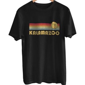 Kalamazoo, Michigan Retro T Shirt, Wicked 70s 80s Style Kalamazoo Michigan MI Shirt, Vintage Inspired