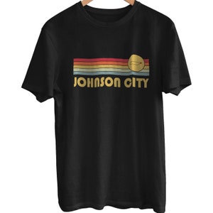 Johnson City, Tennessee Retro T Shirt, Wicked 70s 80s Style Johnson City Tennessee TN Shirt, Vintage Inspired