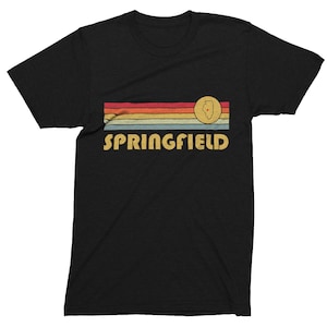 Springfield, Illinois Retro T Shirt, Wicked anni '70 anni '80 Springfield Illinois IL Camicia, Ispirata Vintage