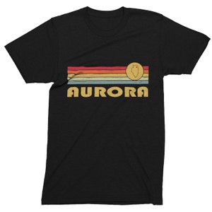 Aurora, Illinois Retro T Shirt, Wicked 70s 80s Style Aurora Illinois IL Shirt, Vintage Inspired
