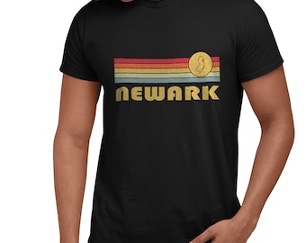 Camiseta retro de Newark, Nueva Jersey, Wicked 70s 80s Style Newark New Jersey NJ Camisa, de inspiración vintage
