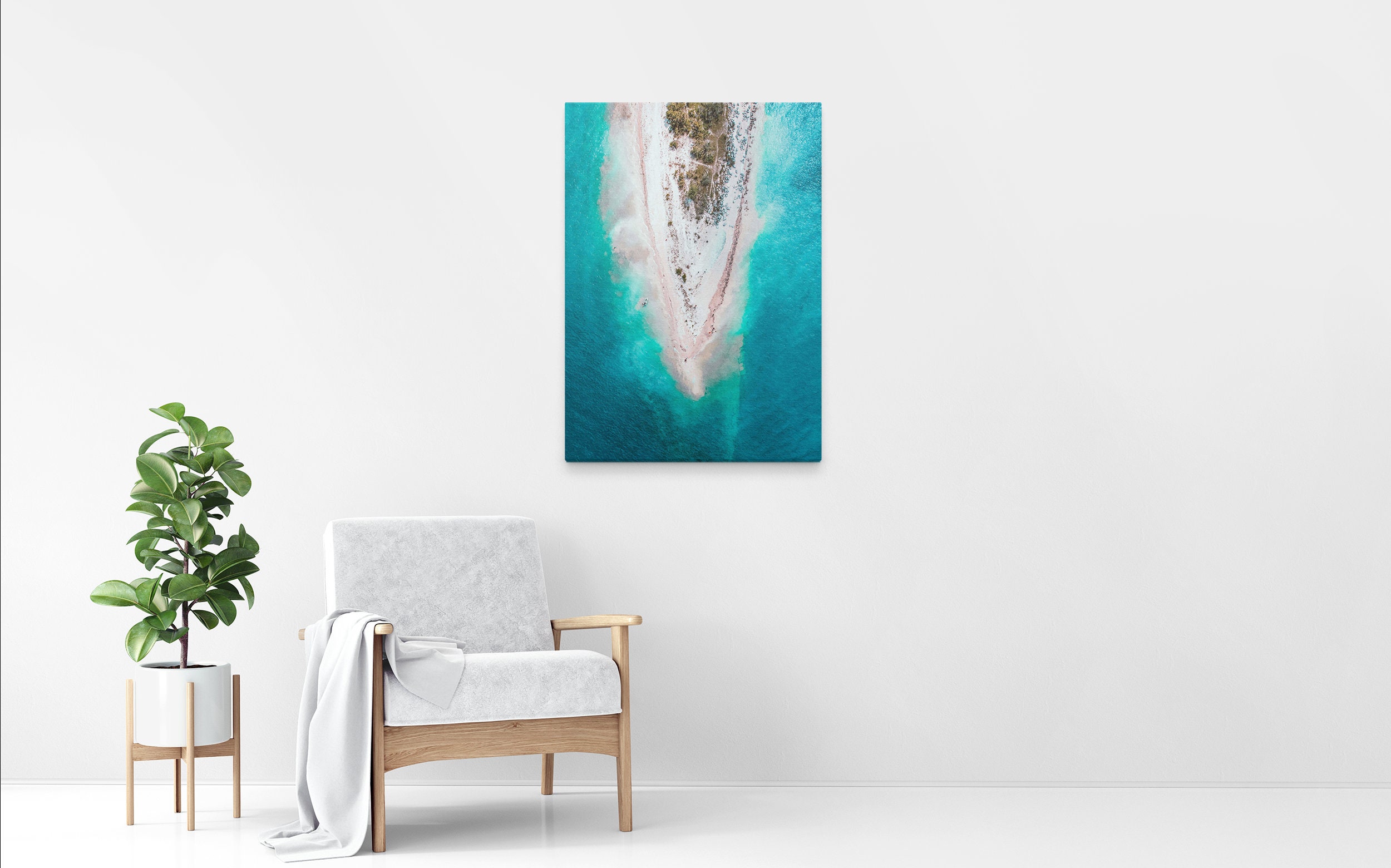 Island Canvas Tropical Island Beach Ocean Wall Art Ocean Etsy
