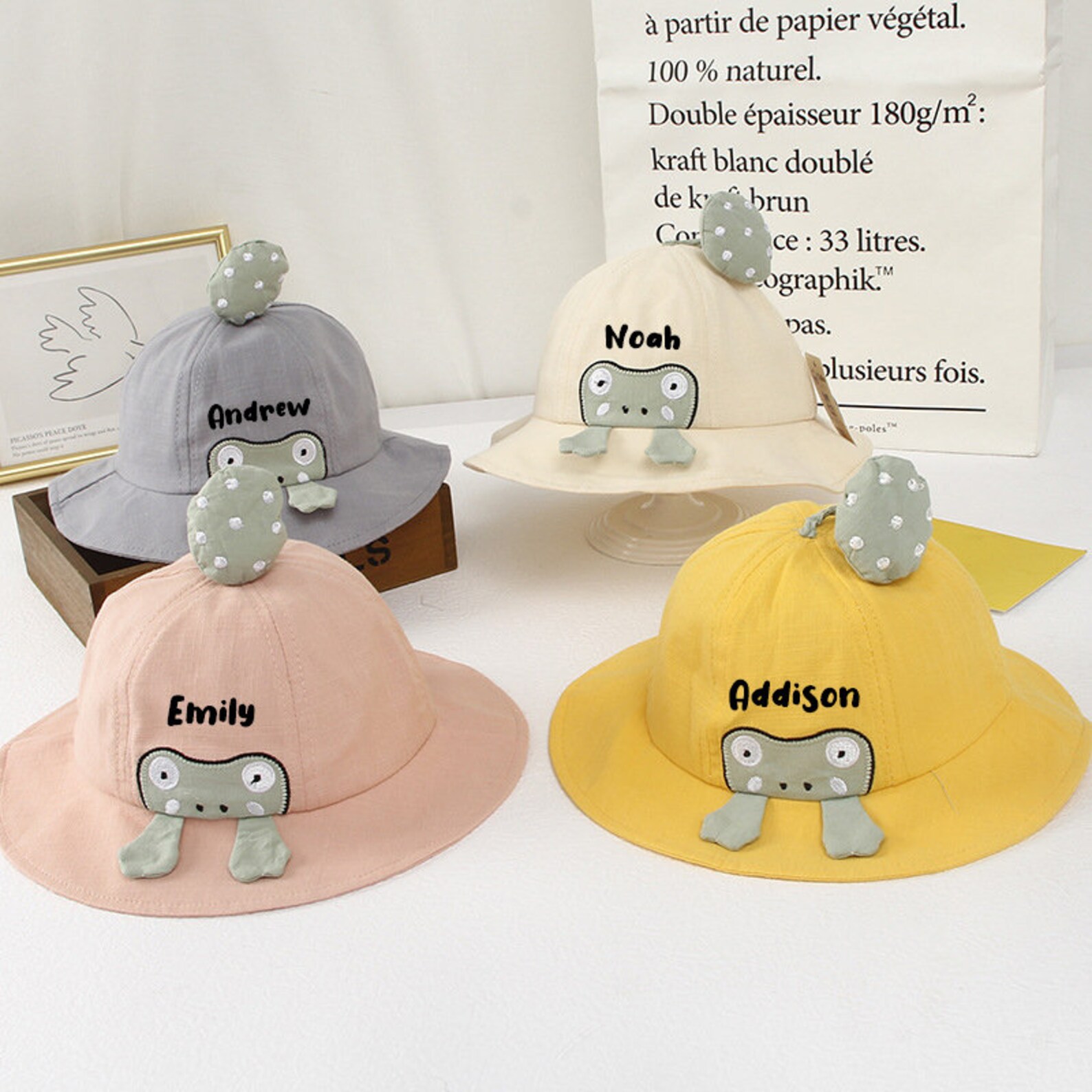 Personalized Baby Bucket Hats Monogrammed Baby Bucket Hats Etsy