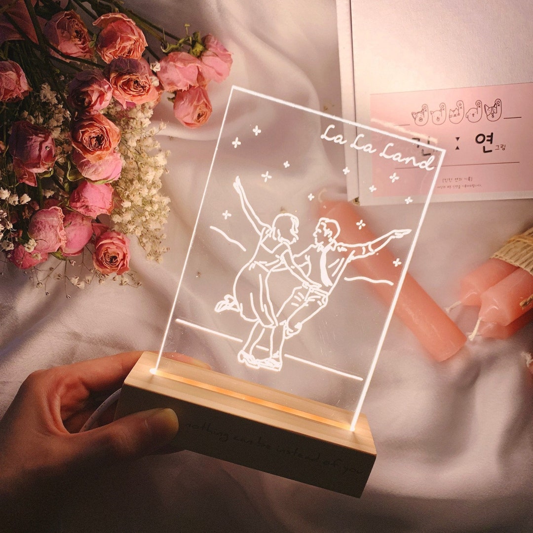 Laser Engraved LED Light up Display/sign Custom Night Light Etsy