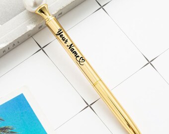 Pearl Topped Metal Ballpoint Pen Teacher Student Gift wedding guest book Pearl Topped Metal Ballpoint Pen Teacher Student Gift wedding guest book