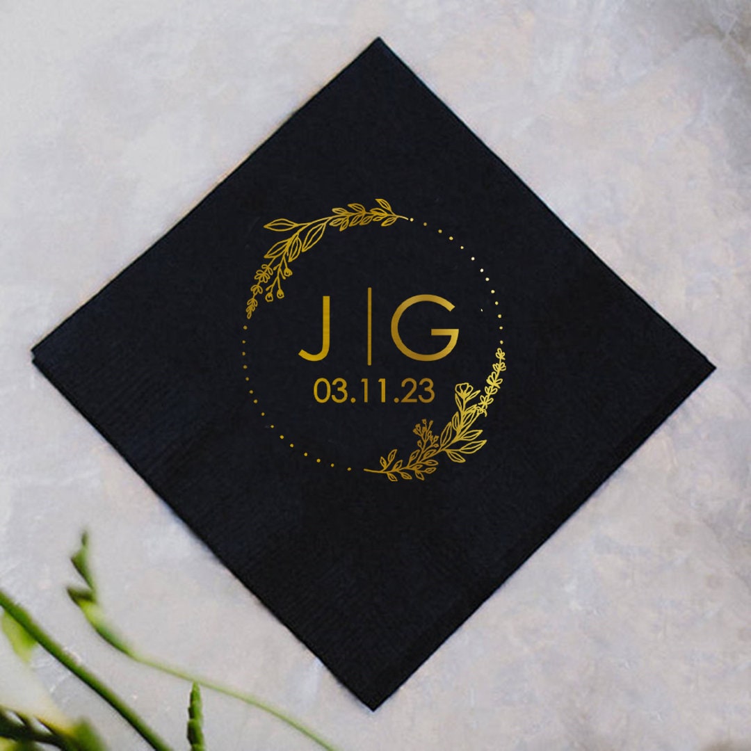 Custom Printed 3PLY Cocktail Napkins Personalized Napkins Etsy