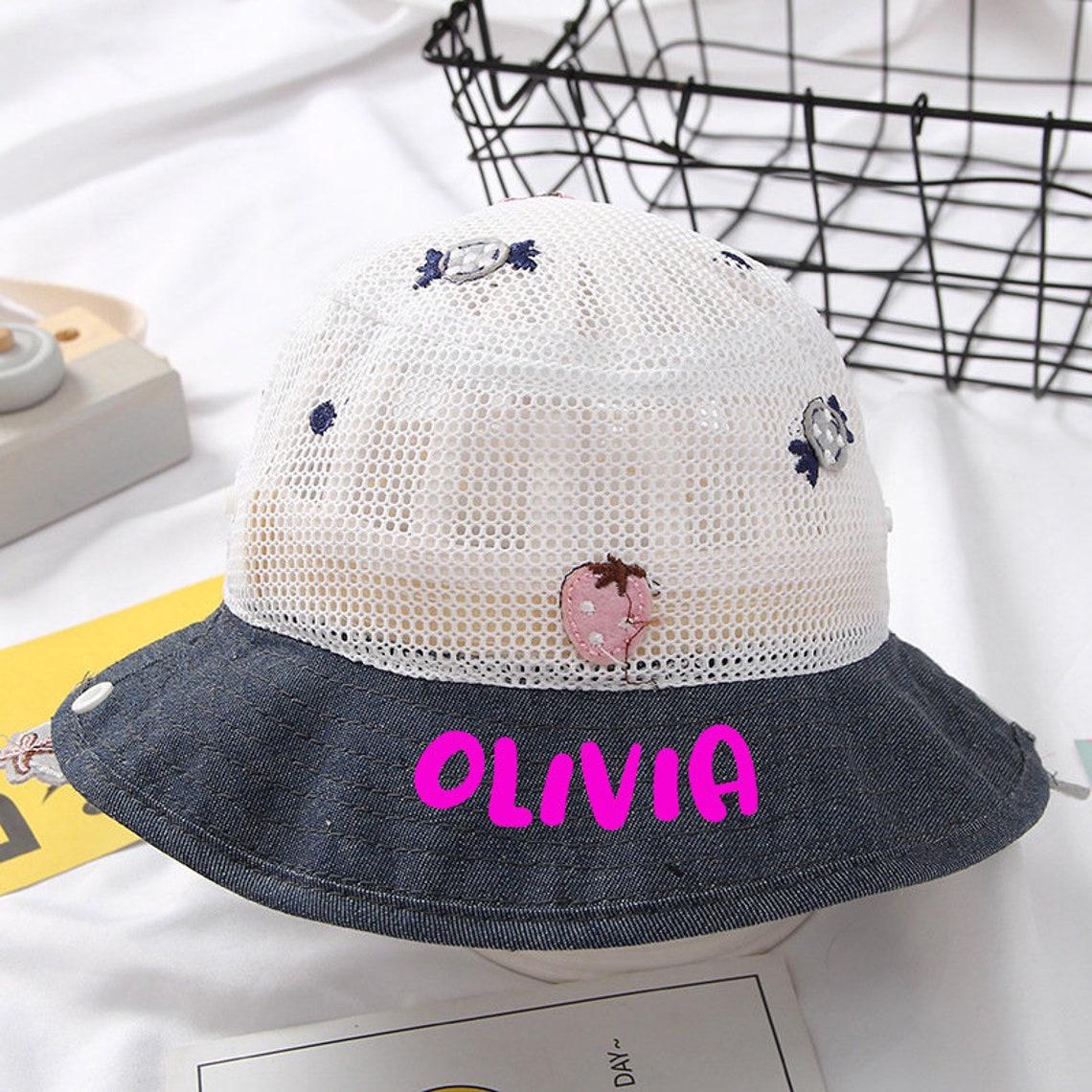 Personalized Baby Bucket Hats Monogrammed Baby Bucket Hats Etsy