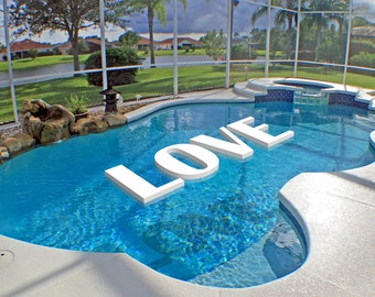 1" Thick Floating Foam Pool Letters and Numbers | Customizable Large Foam Letters or Numbers | Pool Party Décor