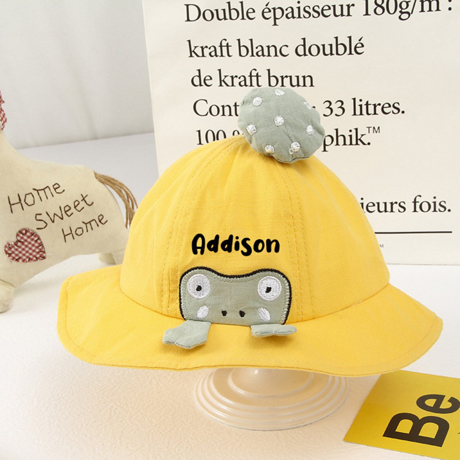 Personalized Baby Bucket Hats Monogrammed Baby Bucket Hats Etsy