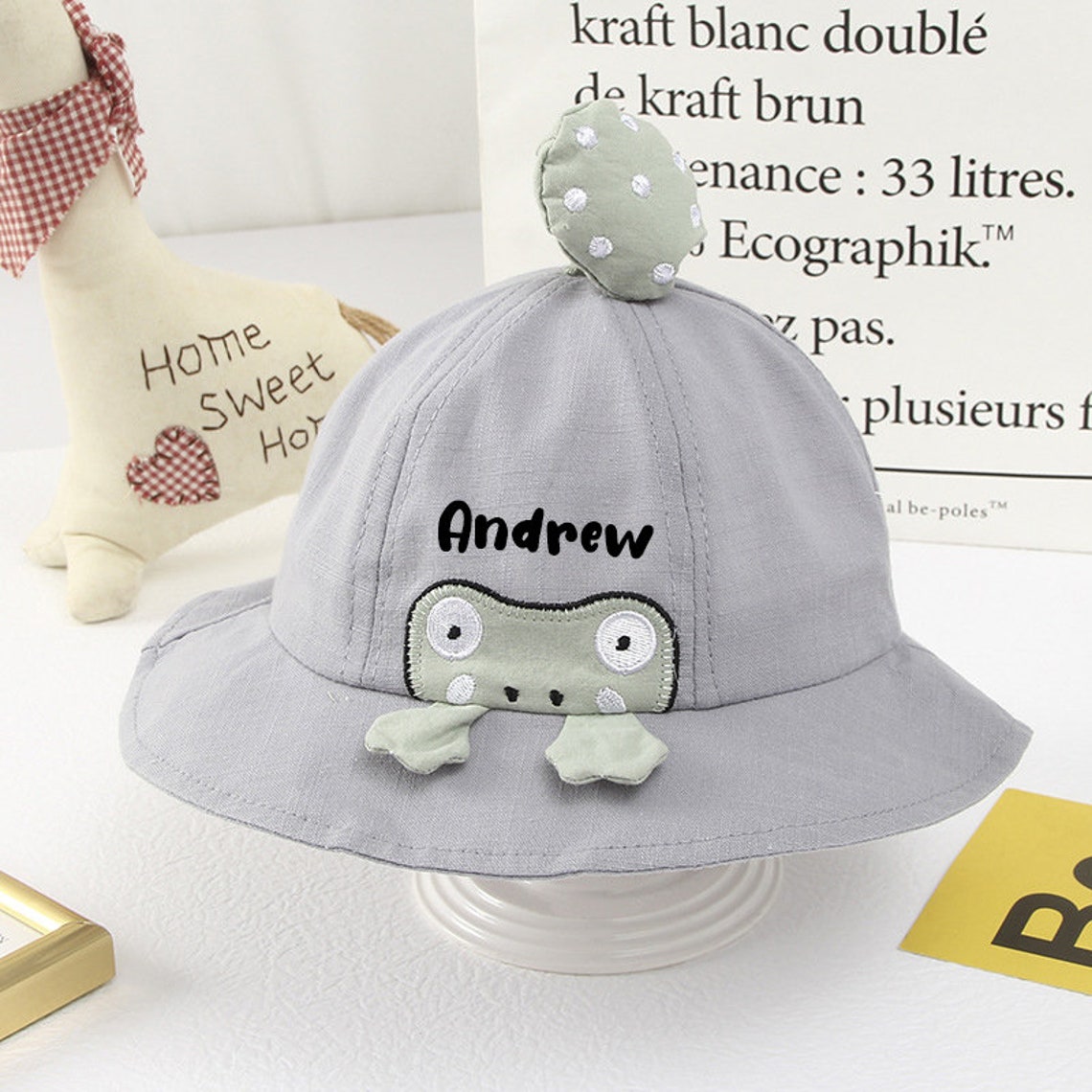 Personalized Baby Bucket Hats Monogrammed Baby Bucket Hats Etsy