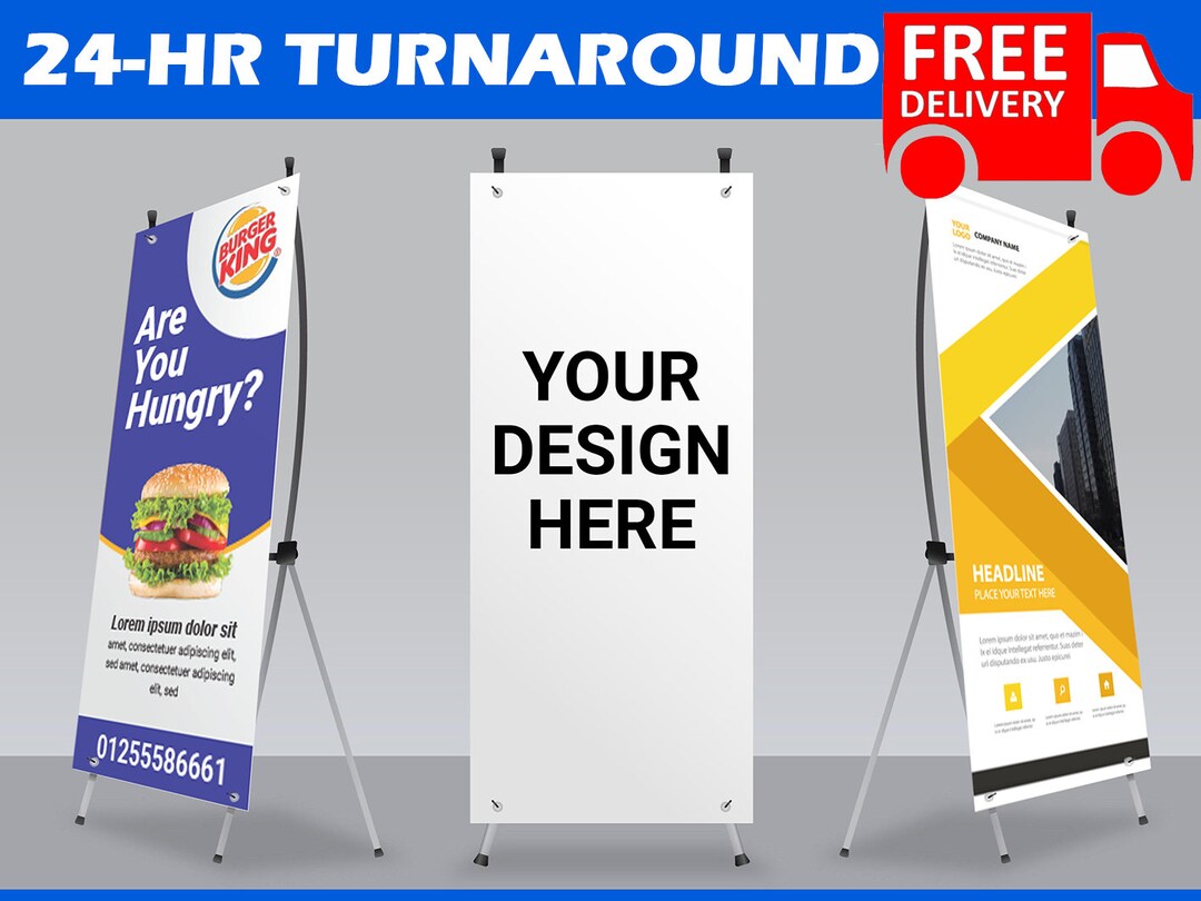 X Banner Stand Custom Banner Stand Pop up Banner Stand Etsy
