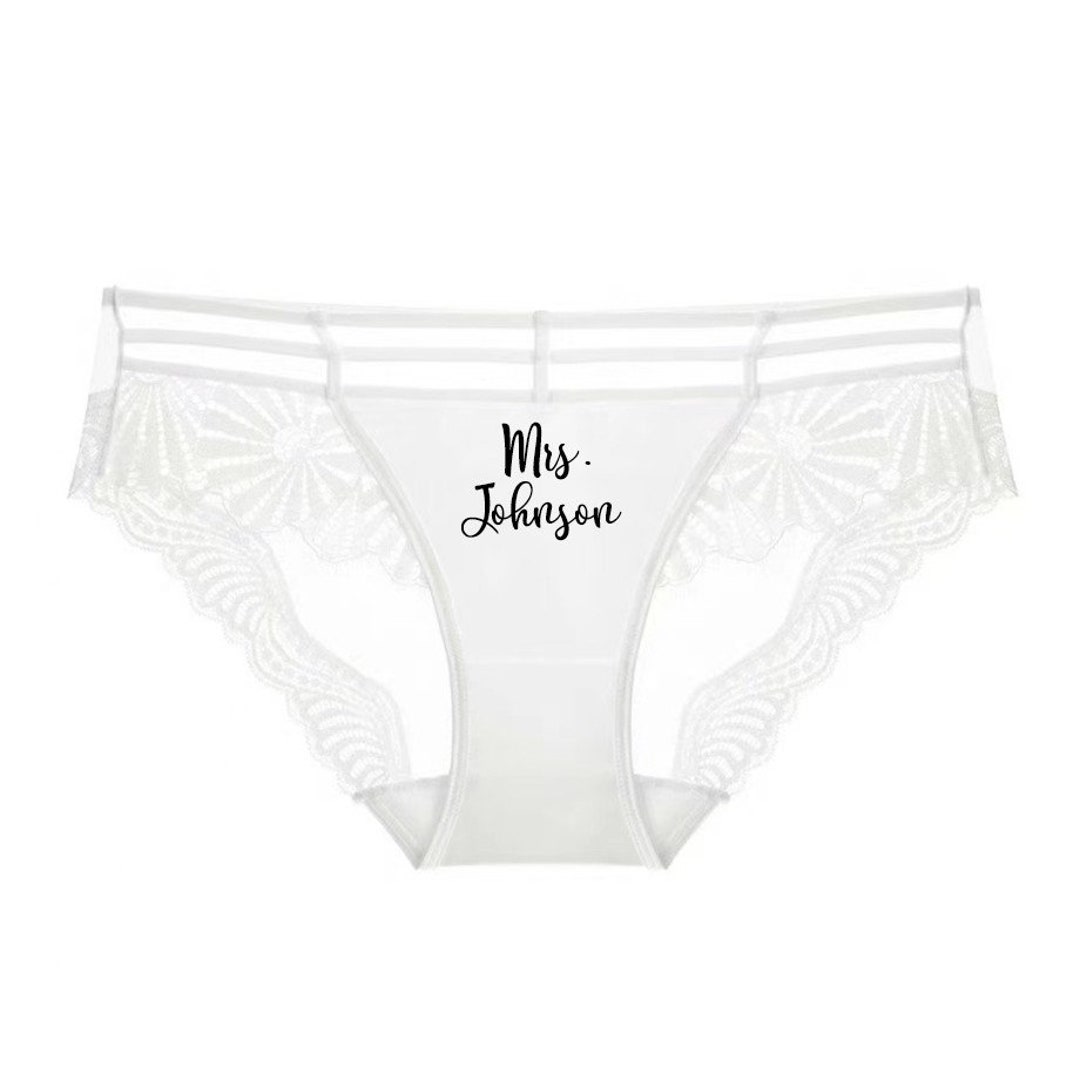 Custom Gifts for Her Bride Panties Lace Wedding Underwear Etsy