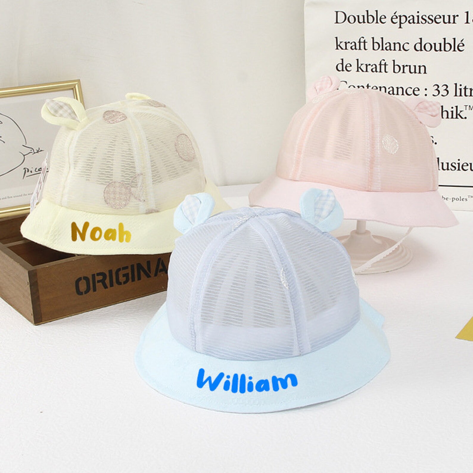 Personalized Baby Bucket Hats Monogrammed Baby Bucket Hats Etsy