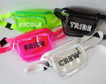 clear plastic fanny pack