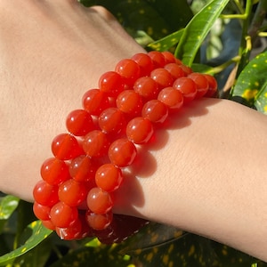 Carnelian Bracelet, Carnelian Jewelry, Red Carnelian Bracelet, Red Carnelian, Carnelian Crystal Bracelet