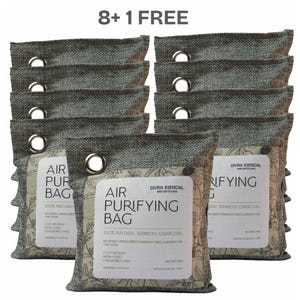 Charcoal Odor Absorber | Bamboo Charcoal Air Purifier for Closet & Home | Natural Deodorizer | 8+1 Free or 4 Pack
