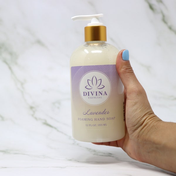 Lavender Foaming Hand Soap with Essential Oils | Foaming Hand Soap | Organic Hand Soap | Liquid Soap Pump | Hand Soap | Liquid Soap