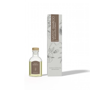 Mystic Bamboo Reed Diffuser: Fresh Green Scent, Elegant Glass Vessel