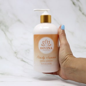 Peachy Summer Hand and Body Lotion | Body Lotion | Shea Butter | Essential Oils | Natural Body Butter | Earth Friendly Body Lotion