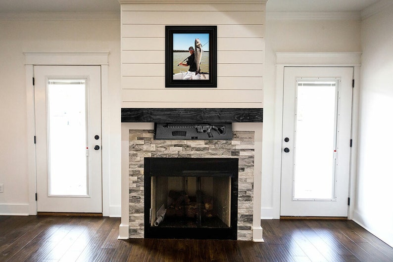 Fireplace Mantle Hidden Gun Storage Safe With Trap Door & RFID Etsy