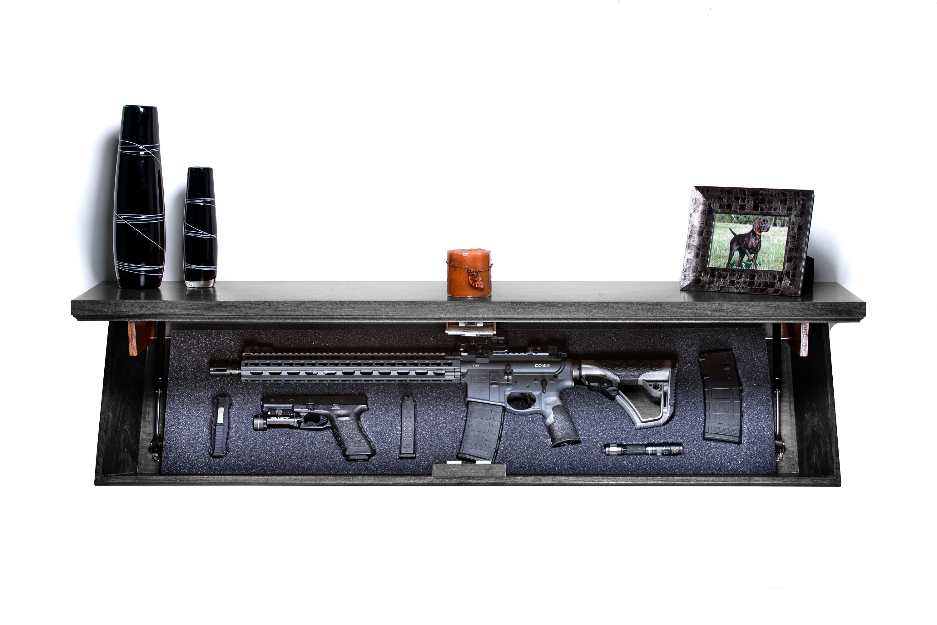 Gun Shelf With Trap Door