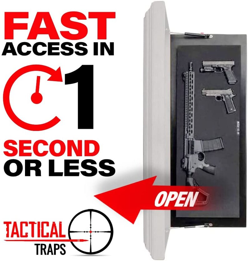 The Guardian MAX Tactical Mirror Hidden Gun Safe With Trap Etsy
