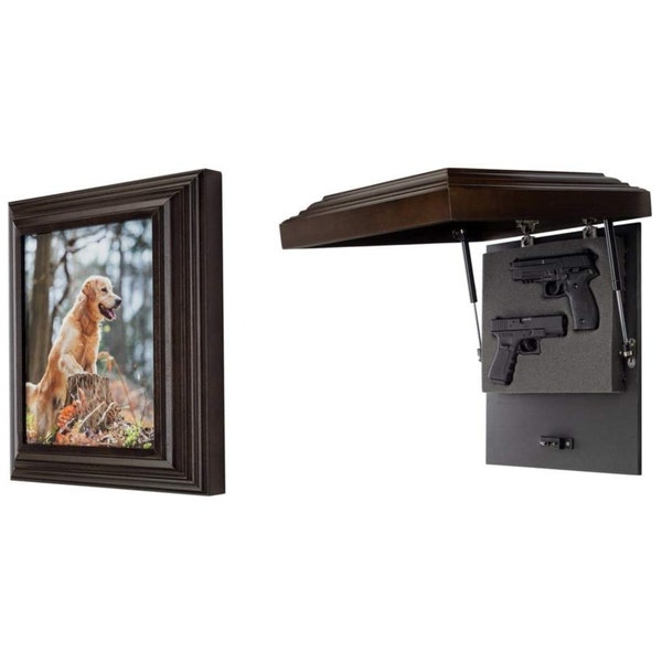 Guardian 15s Picture Frame Hidden Gun Storage Safe with Trap Door & RFID Lock - 18.75" x 15.75" x 4"