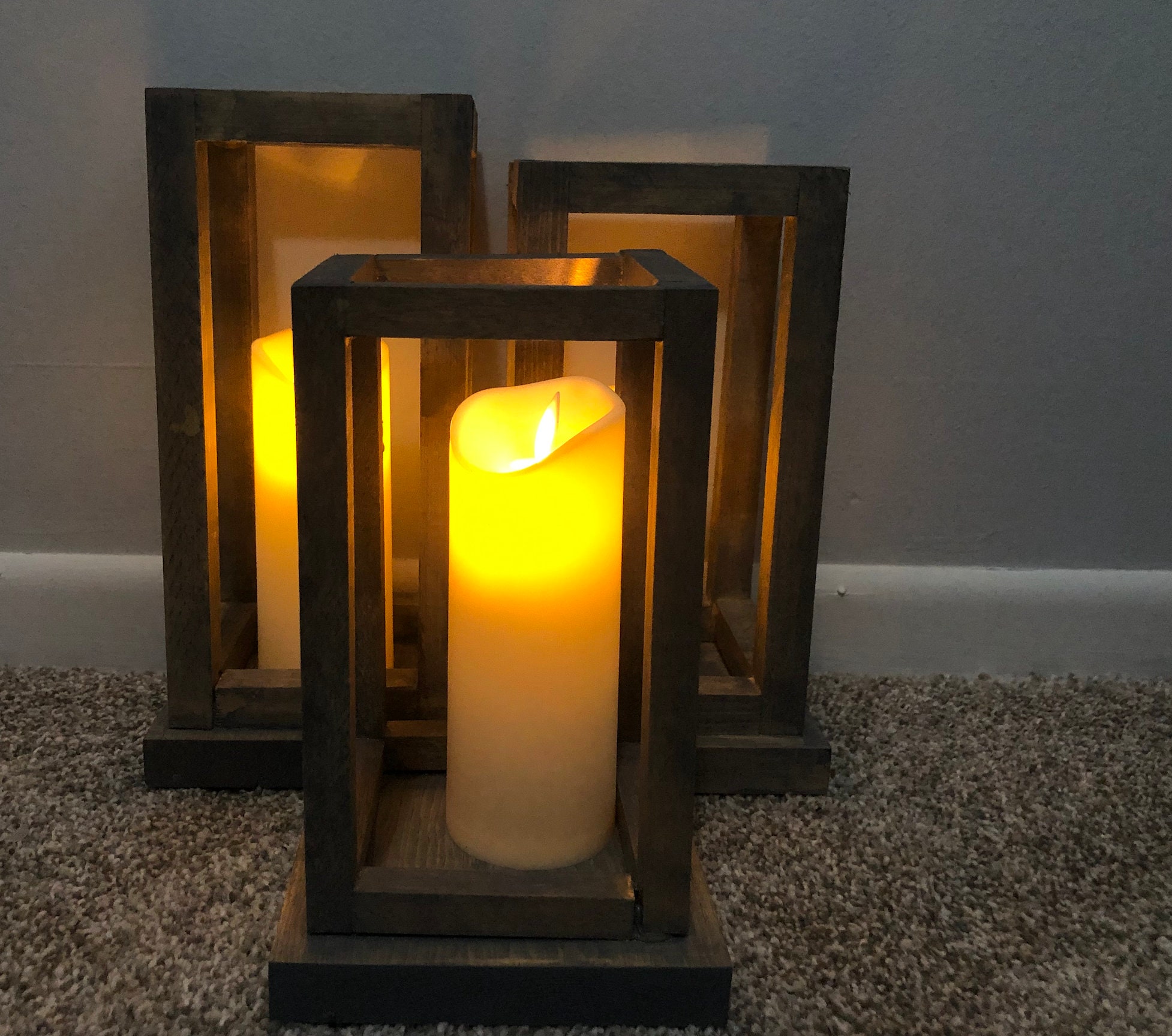Custom Made Wooden Candle Holders Etsy