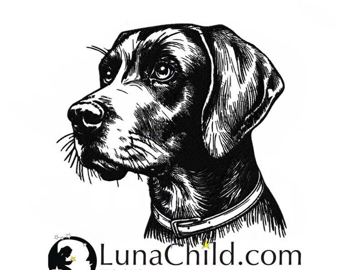 Stickdatei Deutsch Kurzhaar "Waldi" Pointer Hund realistisch kommerzielle Nutzung LunaChild