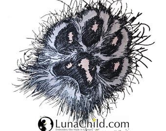 Pfoten Stickdatei Applikation Hund & Katze – Realistische Katzenpfote oder Hundepfote – Embroidery Design – LunaChild
