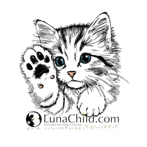 刺繍ファイル - 子猫「ハイジ」 - 薄地用 - LunaChild