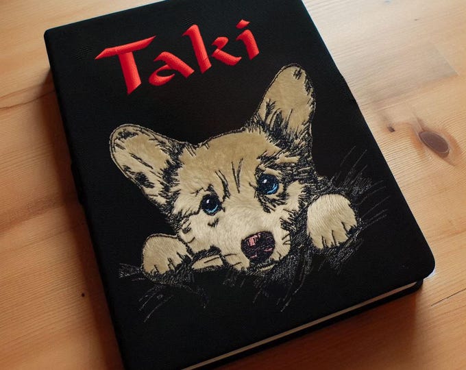 Stickdatei - Applikation Corgi "Taki" - für helle & dunkle Stoffe - LunaChild - Hund