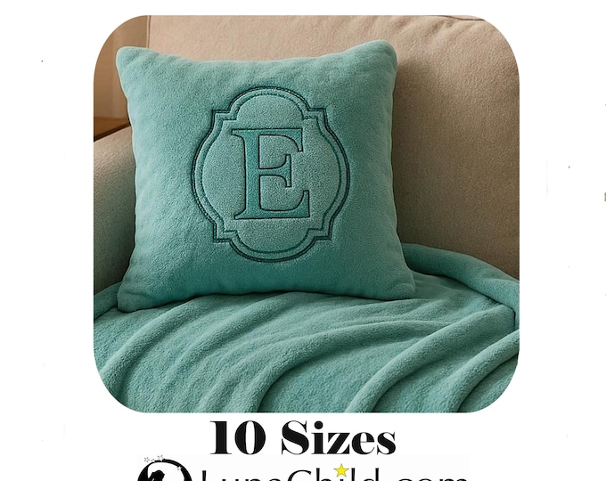 Stickdatei - Präge Stickmuster - Buchstabe E - geprägt in 10 Größen - LunaChild - Embroidery design towel