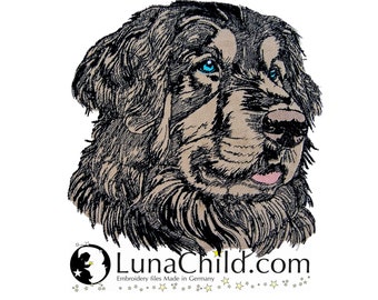 NEU Stickdatei Applikation Hovawart "Andy" kommerzielle Nutzung LunaChild Hund Apli