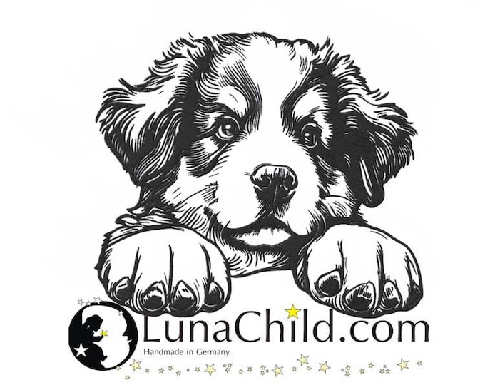 Stickdatei Berner Sennenhund Welpe "Amy" Hund realistisch kommerzielle Nutzung LunaChild