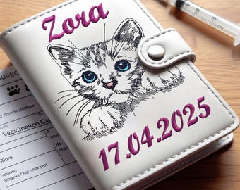 WENIGER STICHE - Stickdatei Katze "Zora" - LIGHT - für helle Stoffe - LunaChild