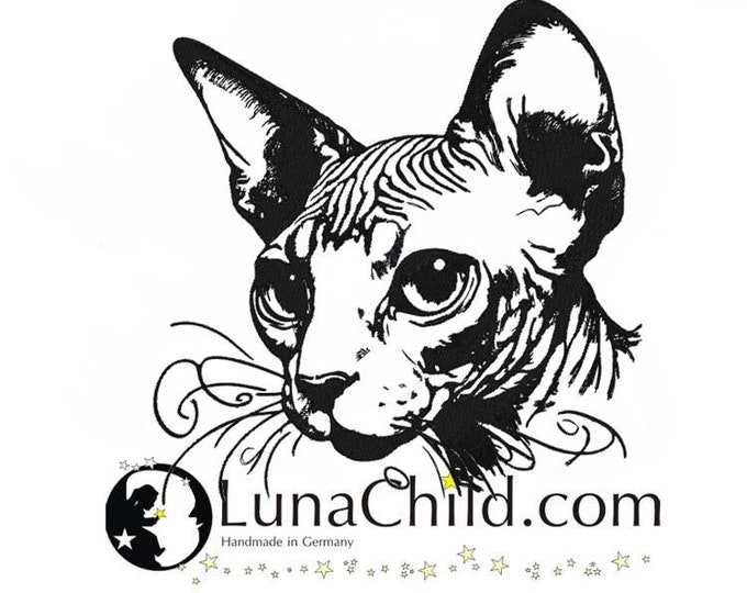 Stickdatei Katze Kätzchen Sphynx Nacktkatze "Escada" Kitten realistisch kommerzielle Nutzung LunaChild