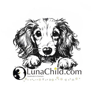 Stickdatei Dackel langhaar &quot;Abby&quot; Hund LunaChild