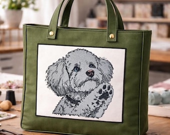 Stickdatei - Vollstick - Pudel "Farly" - Für helle & dunkle Stoffe - 8 Größen - Hund - Poodle Embroidery Design - LunaChild