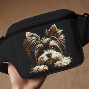 Embroidery design - Intricate - Biewer Yorkshire Terrier "Noel" - 8 sizes - for dark fabrics - Dog - LunaChild image 4