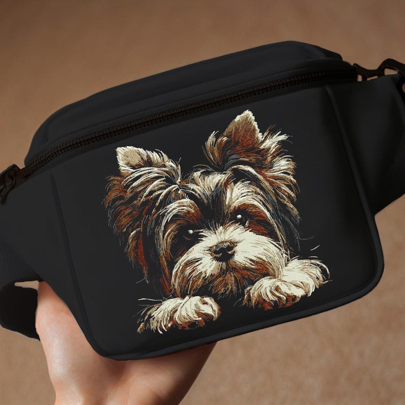 Embroidery design - Intricate - Biewer Yorkshire Terrier "Noel" - 8 sizes - for dark fabrics - Dog - LunaChild image 4