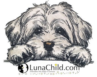 Embroidery file - appliqué Havanese "Summer" - for light & dark fabrics LunaChild - Dog