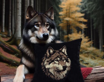 NEW COMPLEX embroidery file Wolf "Varg" in natural colors realistic for dark fabrics LunaChild