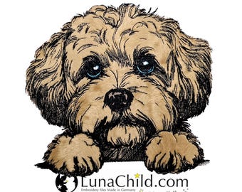 NEU Stickdatei Applikation Bichpoo "Annika" kommerzielle Nutzung LunaChild Hund Apli