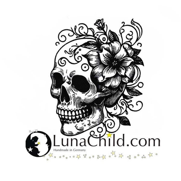 Embroidery file skull "Martina" realistic commercial use LunaChild