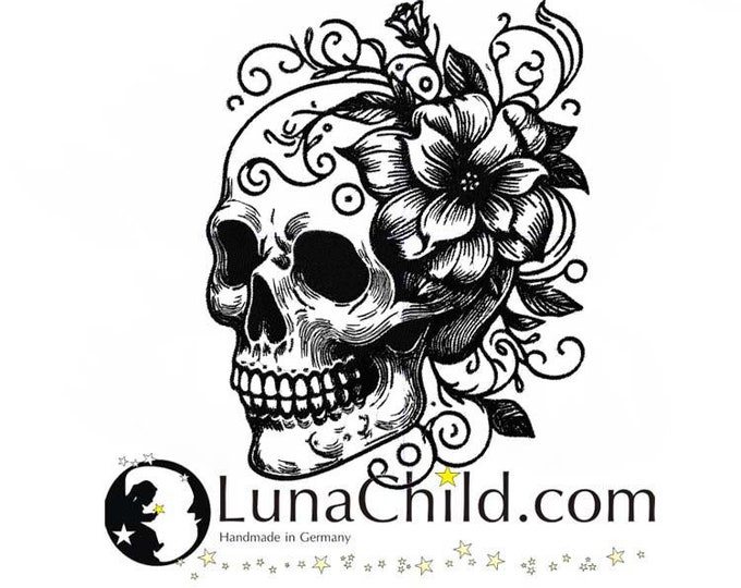 Embroidery file skull "Martina" realistic commercial use LunaChild