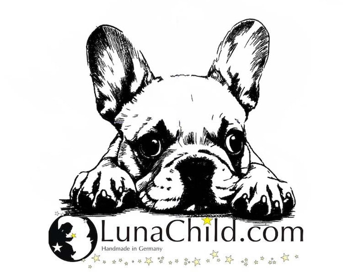 Stickdatei Französische Bulldogge "Zoe" Hund realistisch kommerzielle Nutzung LunaChild