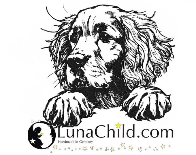 Stickdatei Irish Setter "Amber" Hund realistisch kommerzielle Nutzung LunaChild