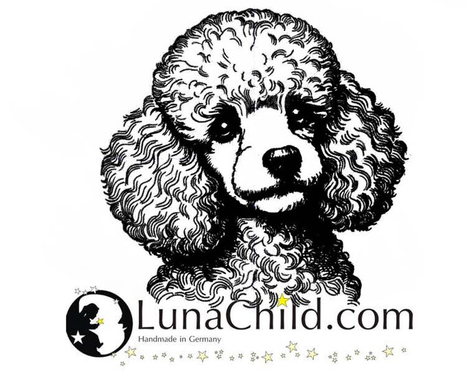 Embroidery file Poodle "Darsy" dog realistic commercial use LunaChild